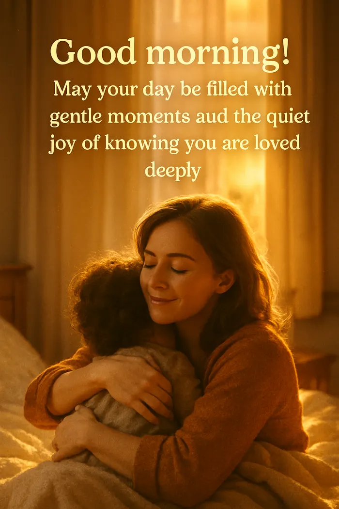 Good morning! May your day be filled with gentle moments and the quiet joy of knowing you are loved deeply.